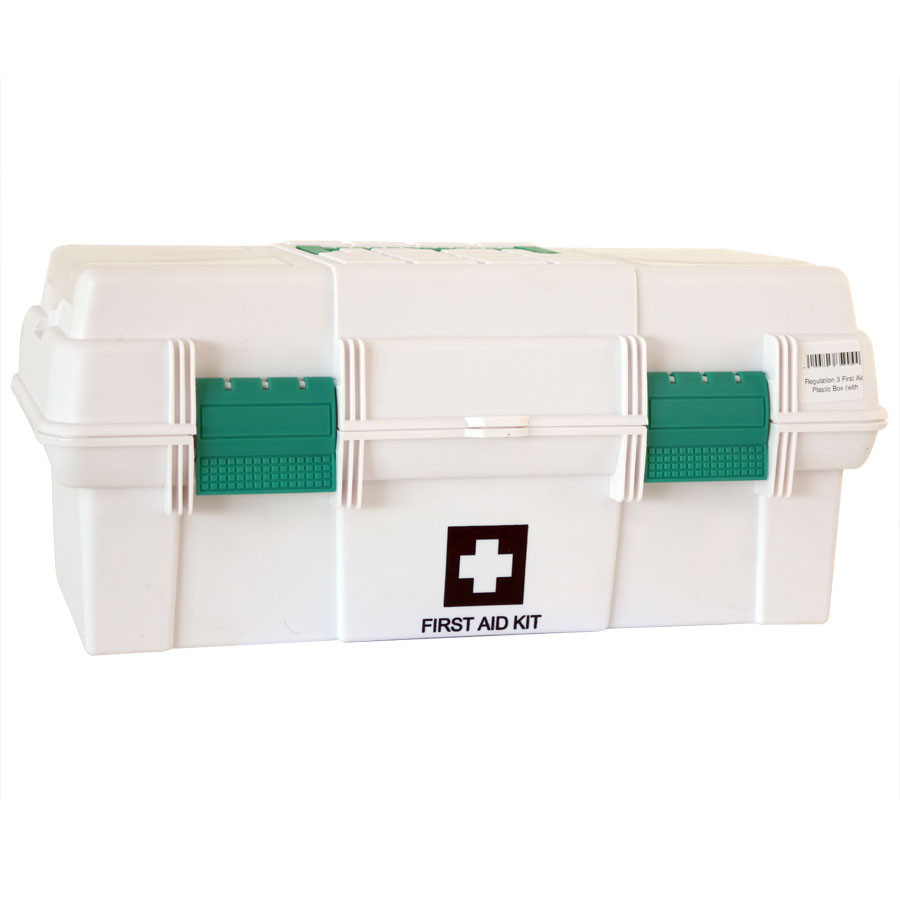 Regulation 3 First Aid Plastic Box (with content) FTS Safety